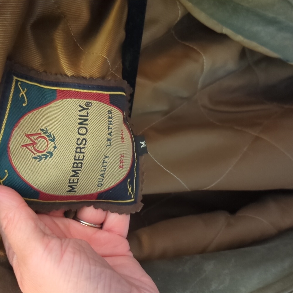 Members Only Leather Jacket, Medium - image 1